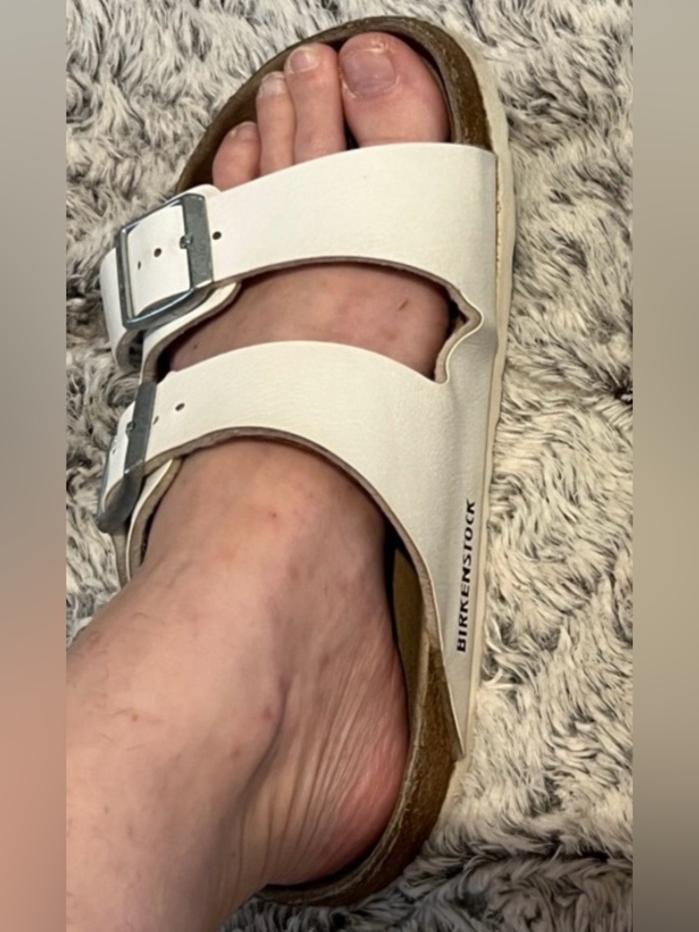 White Leather Women’s Birkenstocks - Size 6